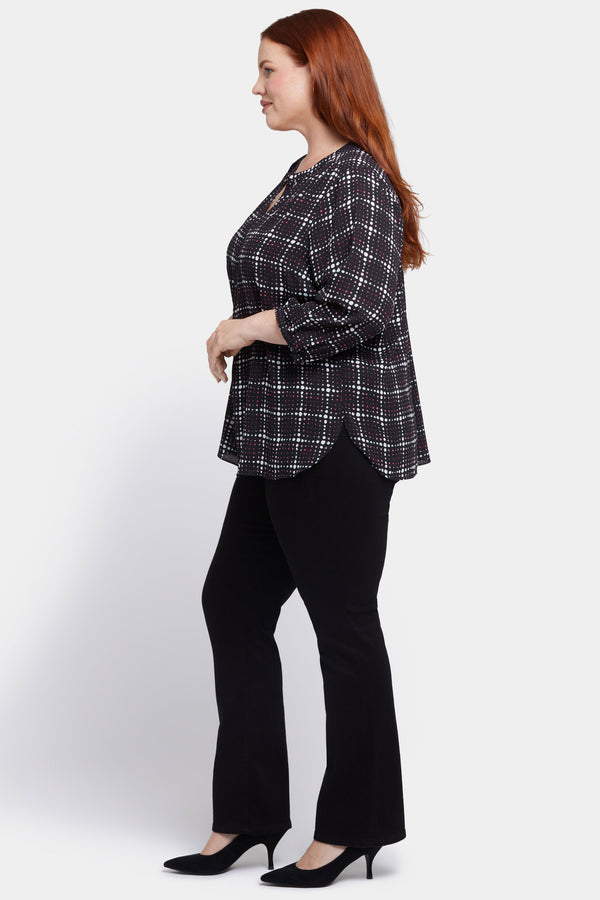 Nydj Pintuck Blouse In Plus Size