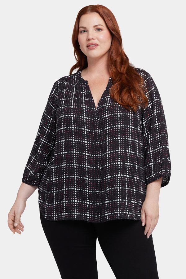 Nydj Pintuck Blouse In Plus Size