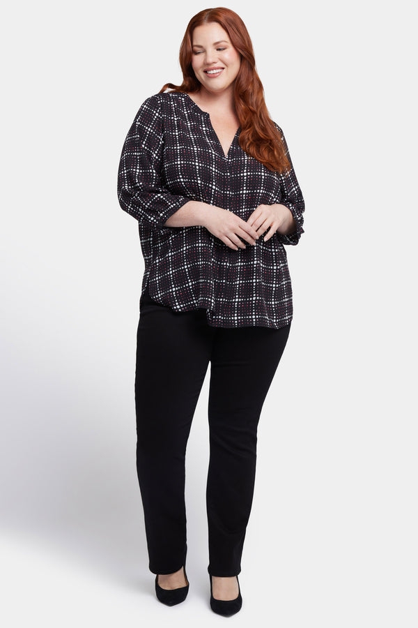 Nydj Pintuck Blouse In Plus Size