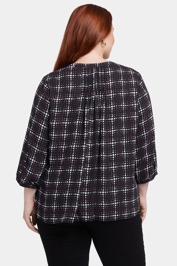 nydj Pintuck Blouse In Plus Size