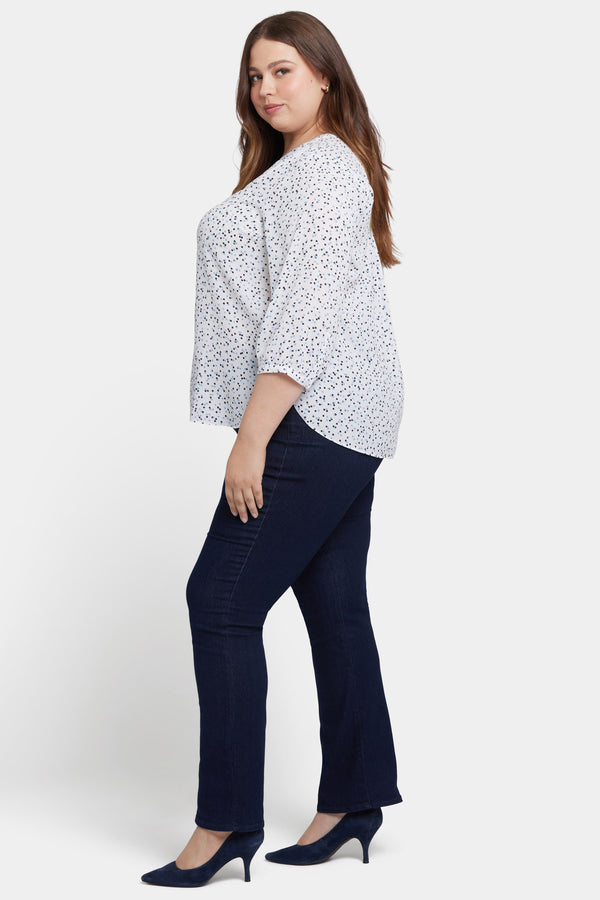 Nydj Pintuck Blouse In Plus Size