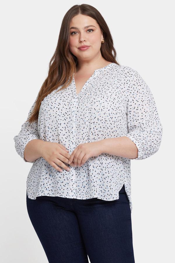 Nydj Pintuck Blouse In Plus Size