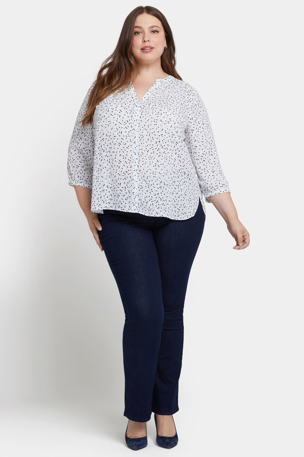 Nydj Pintuck Blouse In Plus Size