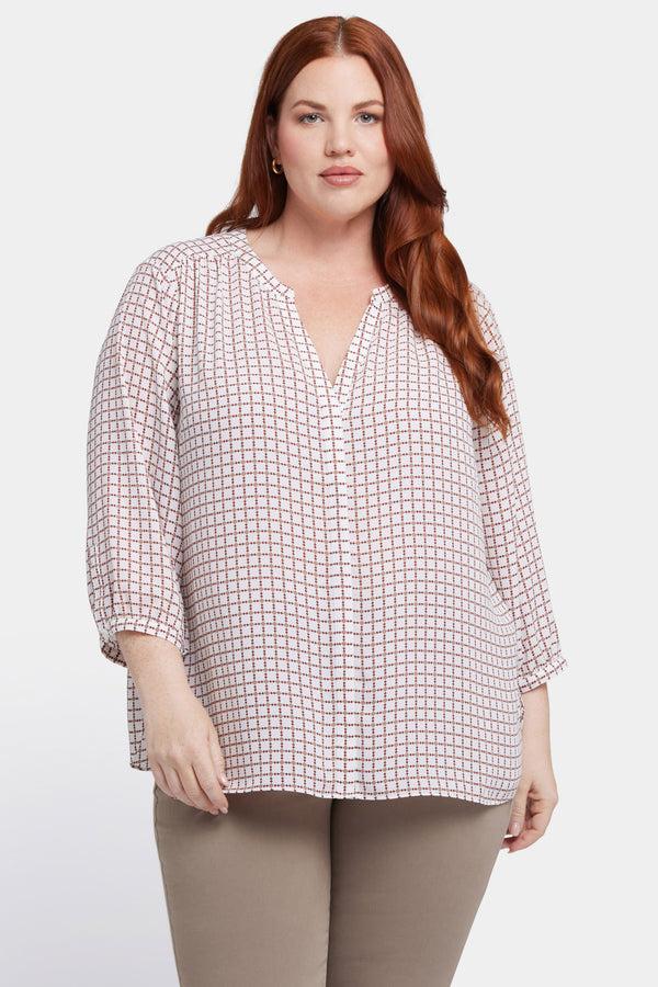 Nydj Pintuck Blouse In Plus Size