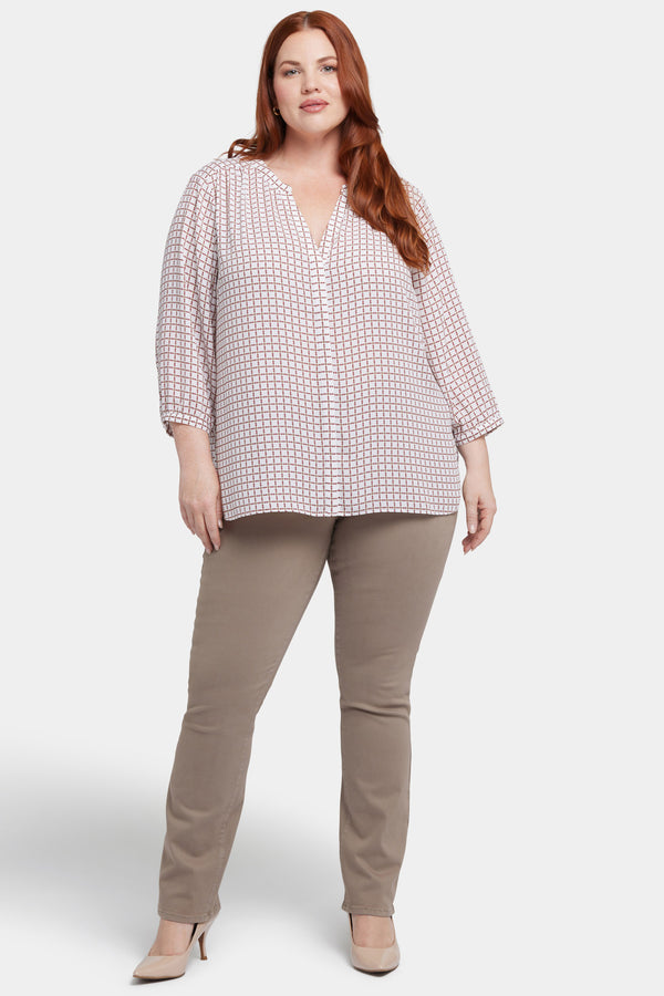 Nydj Pintuck Blouse In Plus Size