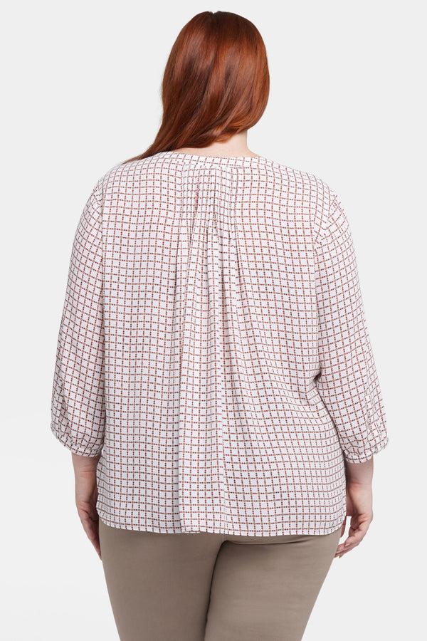 nydj Pintuck Blouse In Plus Size