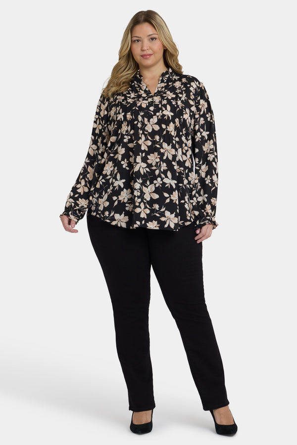 Nydj Pleated Front Tunic In Plus Size