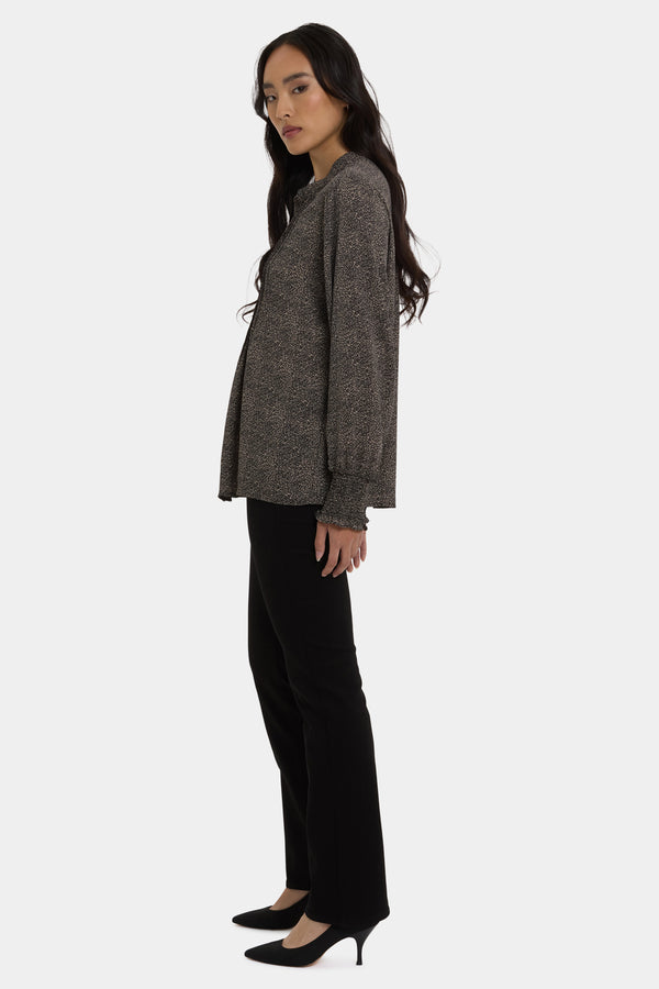 Nydj Pleated Peasant Blouse