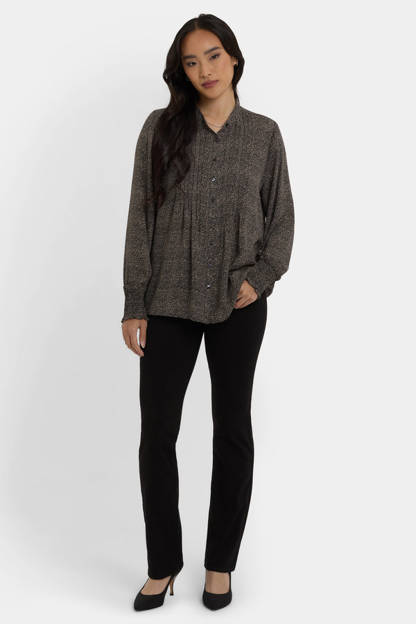 Nydj Pleated Peasant Blouse