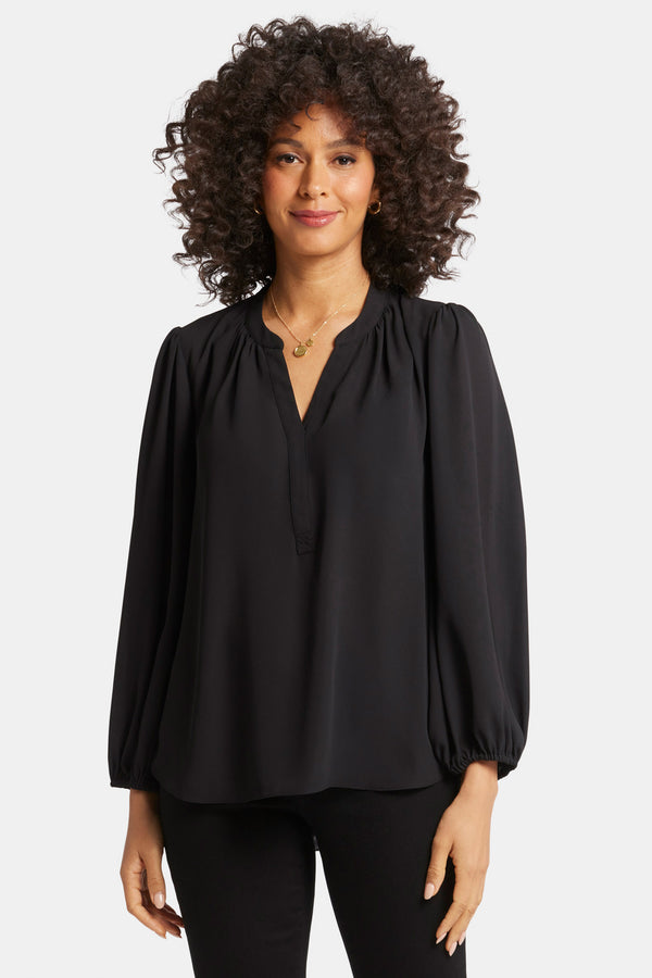 Nydj Puff Sleeve Popover Top