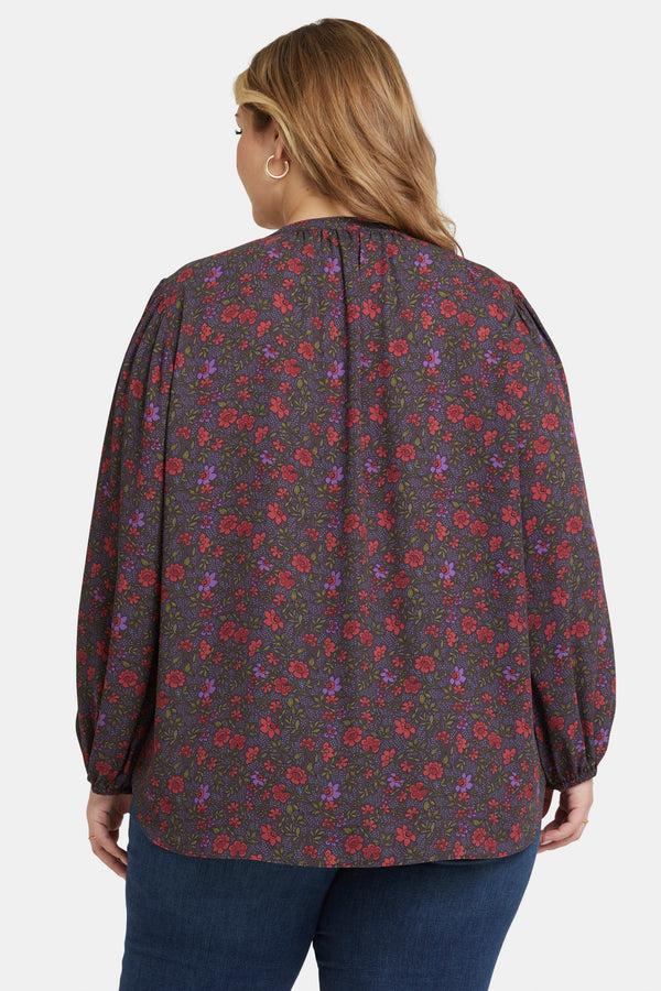 nydj Puff Sleeve Popover Top In Plus Size