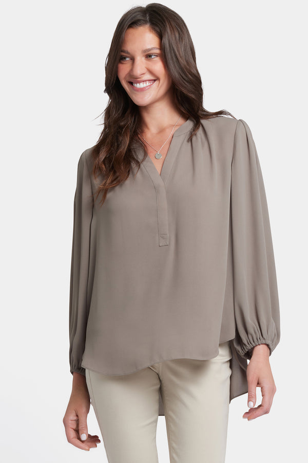 Nydj Puff Sleeved Popover Top