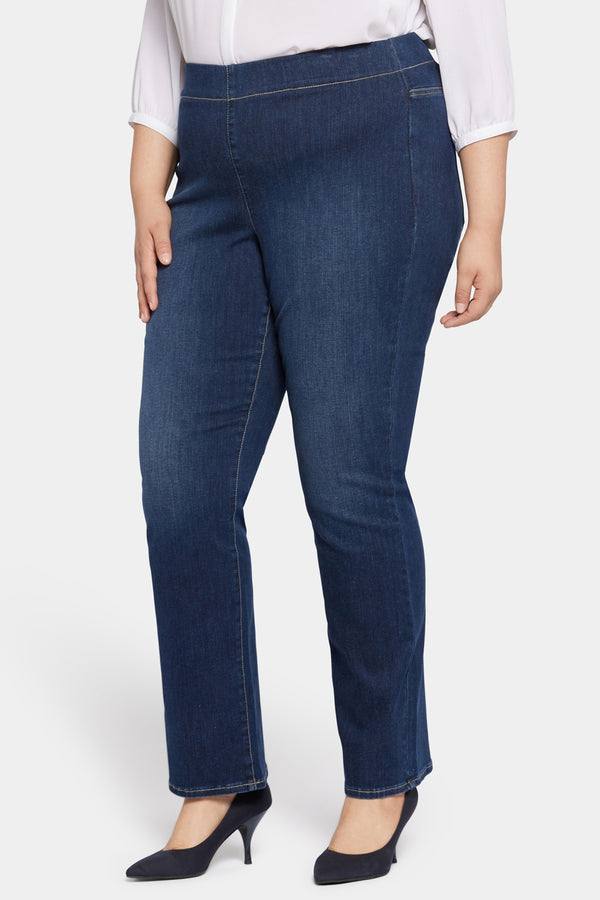 Nydj Pull-On Straight Jeans In Plus Size