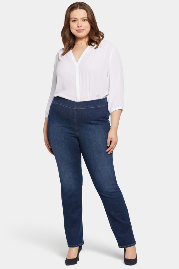Nydj Pull-On Straight Jeans In Plus Size