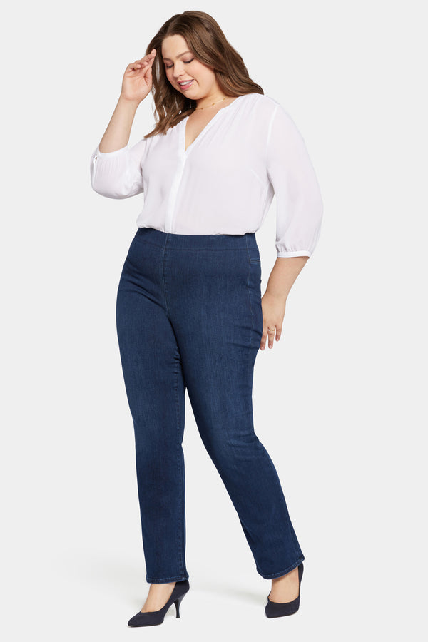 Nydj Pull-On Straight Jeans In Plus Size