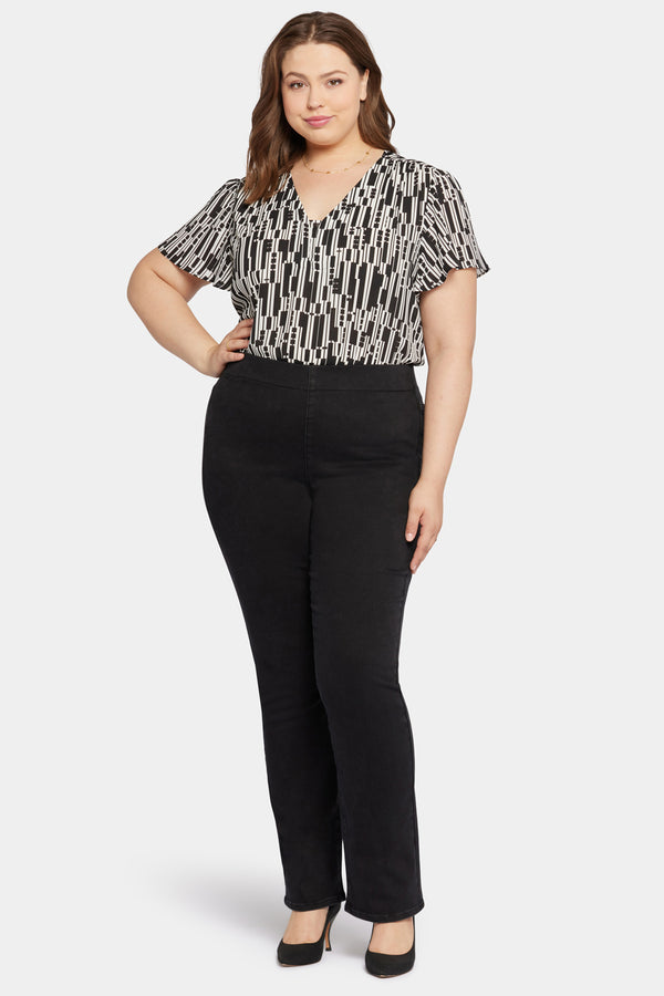 Nydj Pull-On Straight Pants In Plus Size