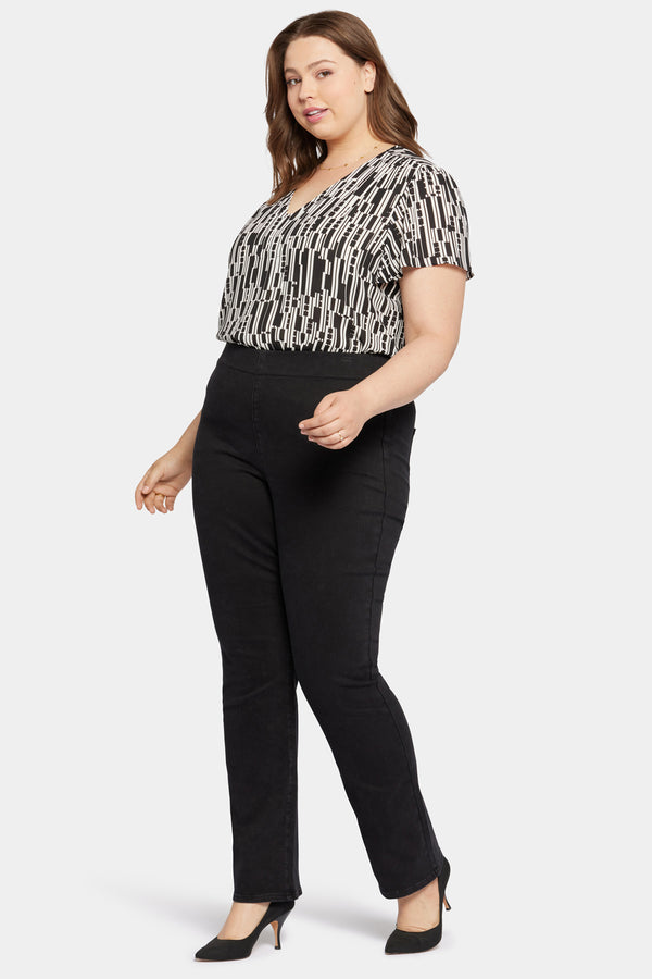 Nydj Pull-On Straight Pants In Plus Size