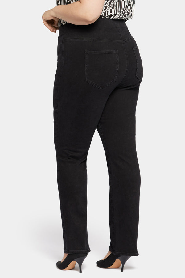 nydj Pull-On Straight Pants In Plus Size