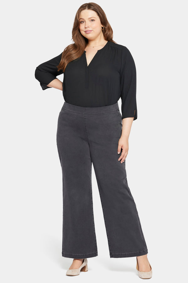 Nydj Pull-On Teresa Wide Leg Jeans In Plus Size
