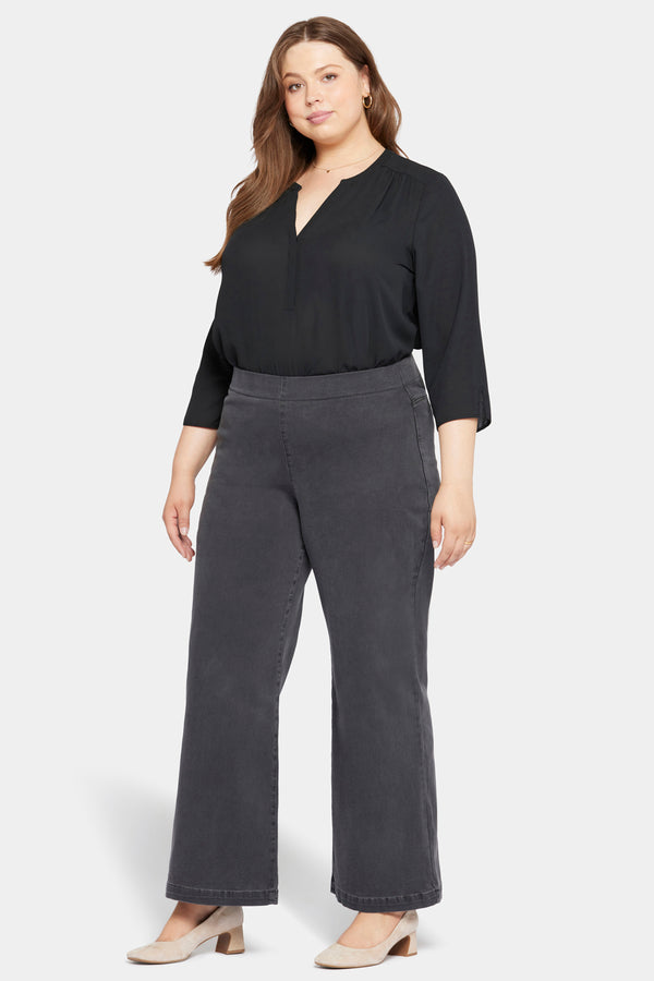 Nydj Pull-On Teresa Wide Leg Jeans In Plus Size