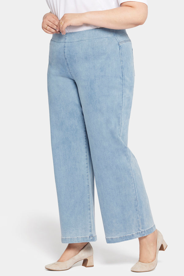 Nydj Pull-On Teresa Wide Leg Jeans In Plus Size