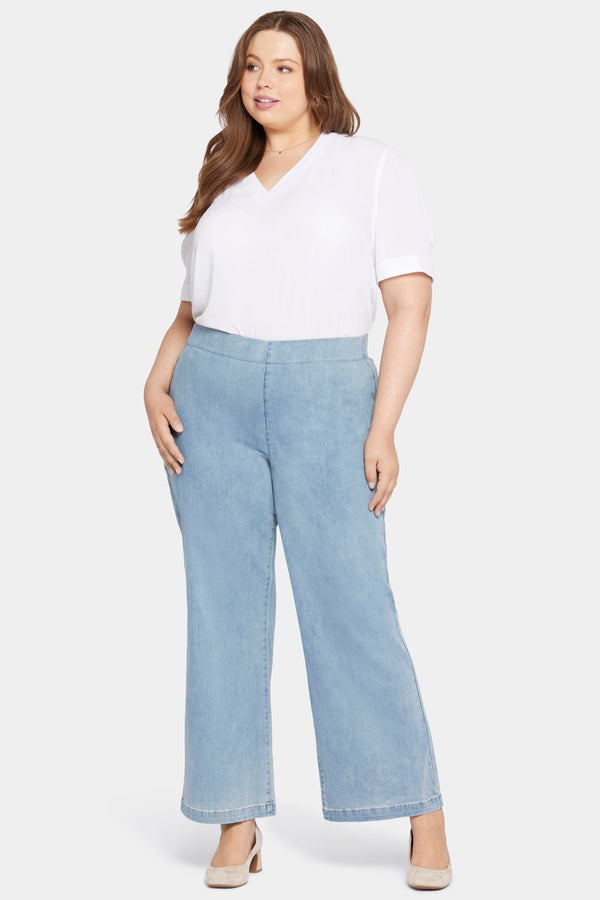 Nydj Pull-On Teresa Wide Leg Jeans In Plus Size