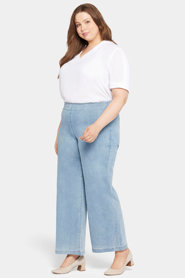 Nydj Pull-On Teresa Wide Leg Jeans In Plus Size