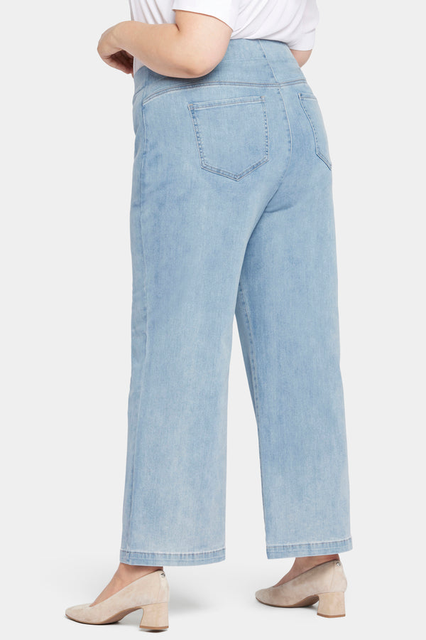 nydj Pull-On Teresa Wide Leg Jeans In Plus Size