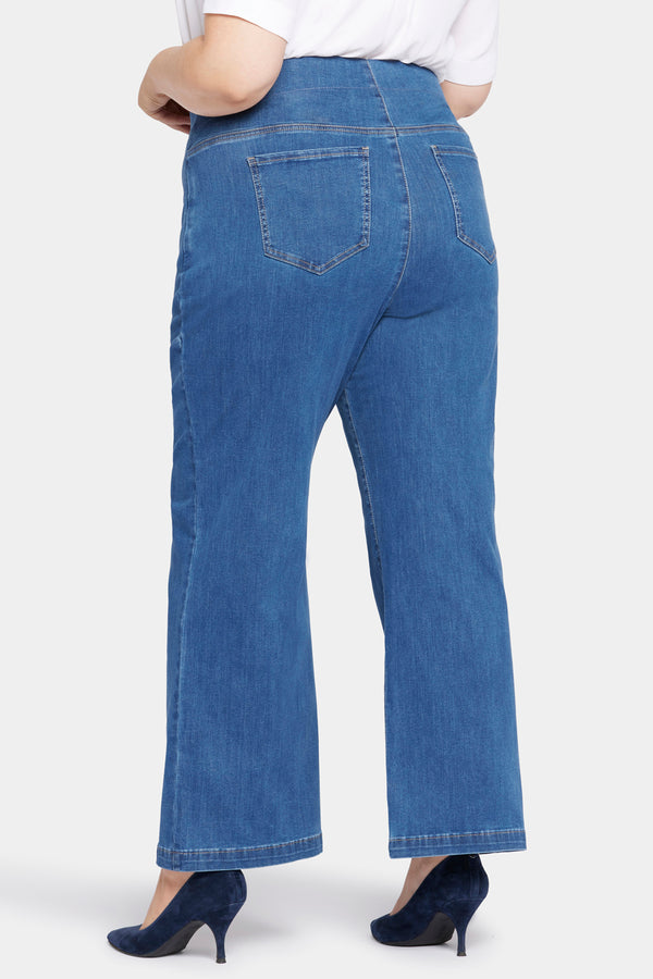 nydj Pull-On Teresa Wide Leg Jeans In Plus Size