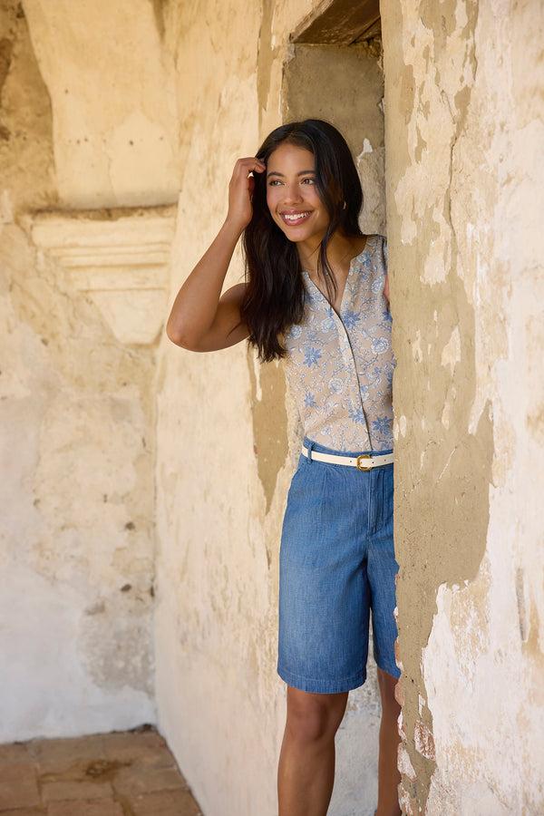 nydj Relaxed Bermuda Denim Shorts