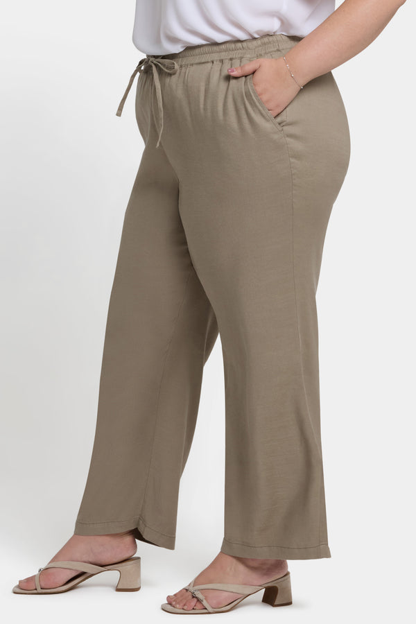 Nydj Relaxed Drawstring Pull-On Pants In Plus Size