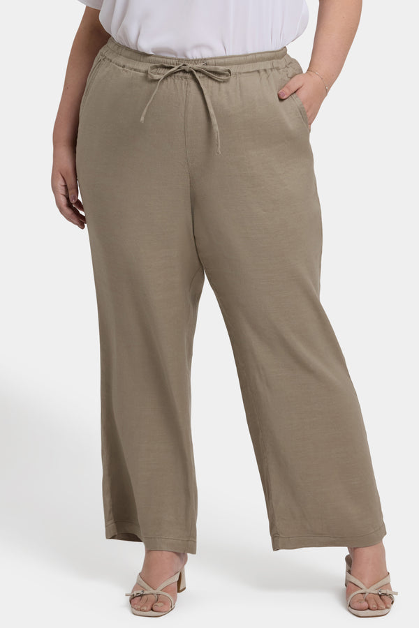 Nydj Relaxed Drawstring Pull-On Pants In Plus Size