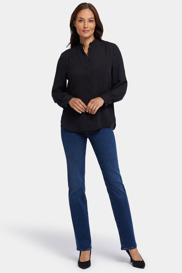 Nydj Ruffle Neck Blouse