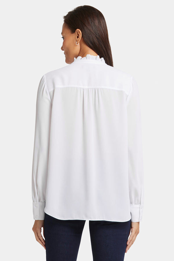 Nydj Ruffle Neck Blouse
