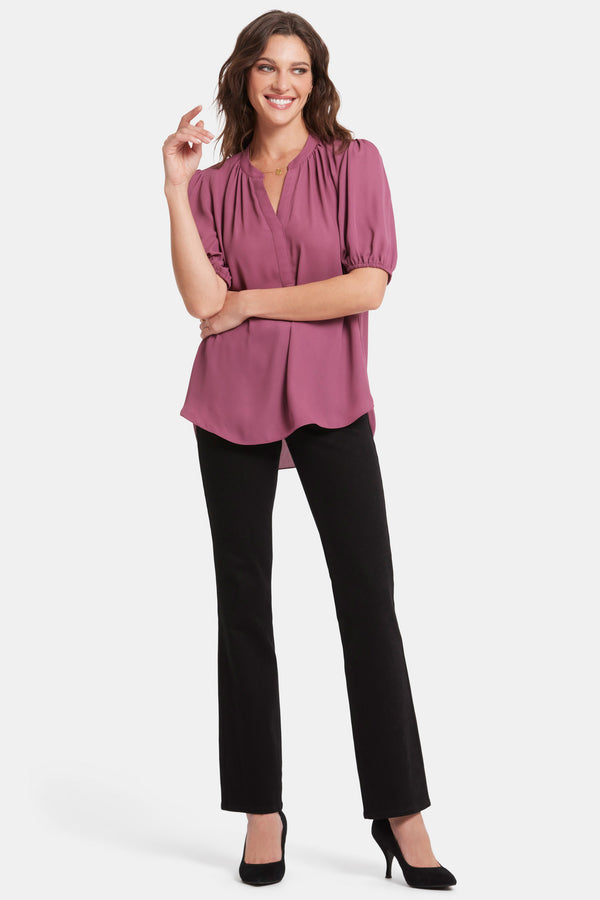 Nydj Short Puff Sleeve Popover Top