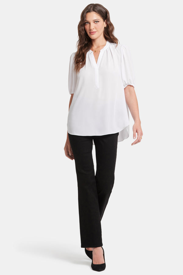 Nydj Short Puff Sleeve Popover Top