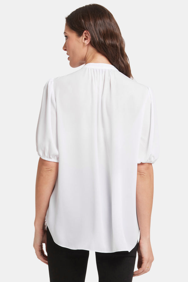 nydj Short Puff Sleeve Popover Top