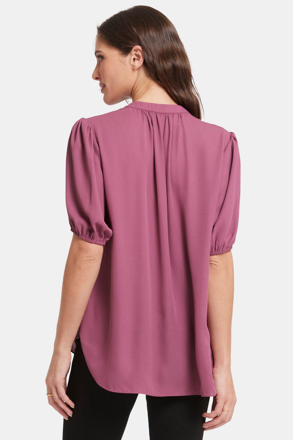 nydj Short Puff Sleeve Popover Top