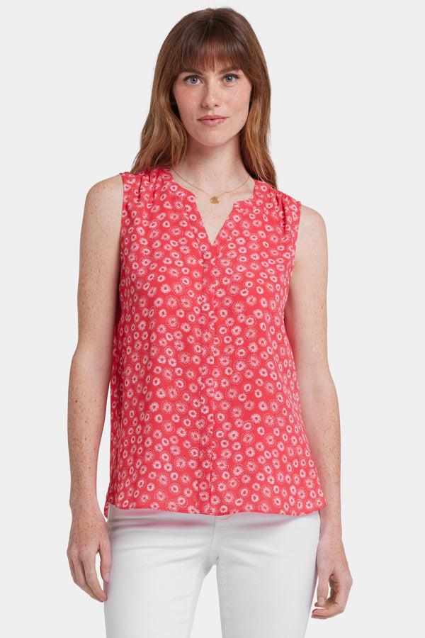 Nydj Sleeveless Pintuck Blouse