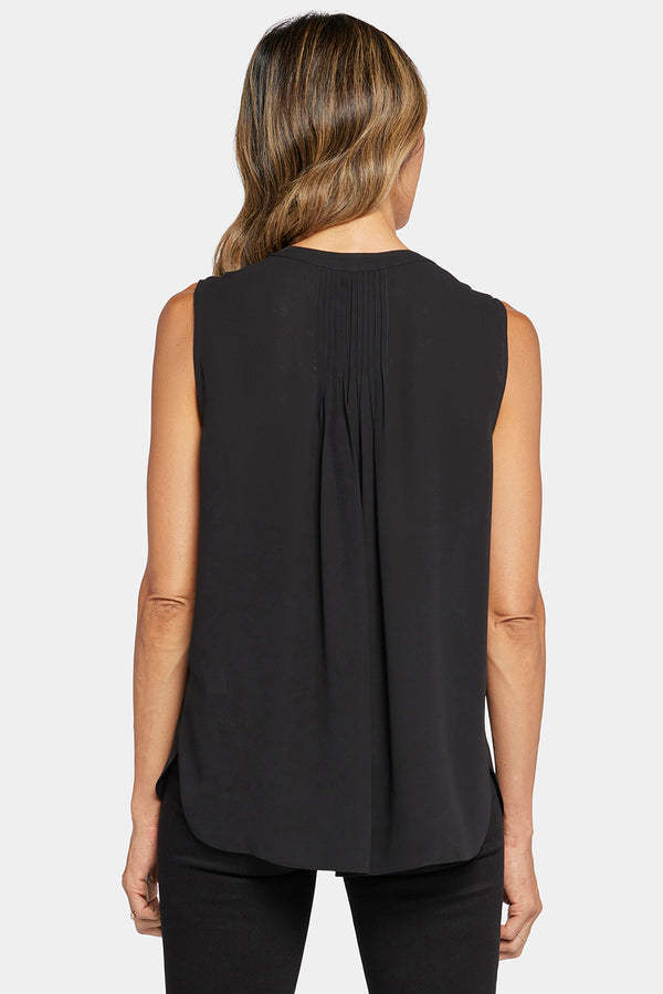 nydj Sleeveless Pintuck Blouse