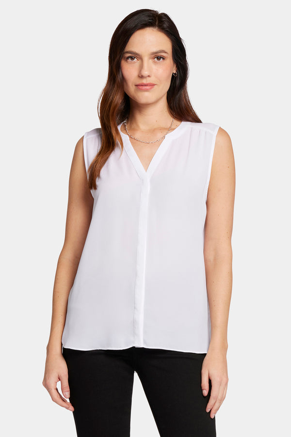 Nydj Sleeveless Pintuck Blouse