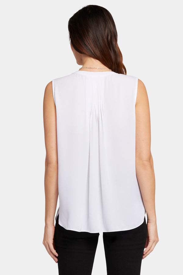 nydj Sleeveless Pintuck Blouse
