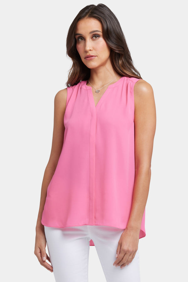 Nydj Sleeveless Pintuck Blouse