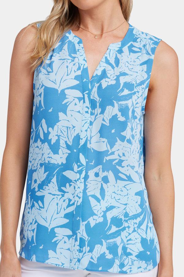 nydj Sleeveless Pintuck Blouse