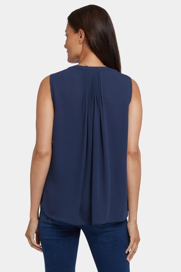 nydj Sleeveless Pintuck Blouse