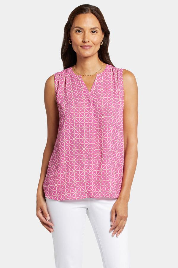 Nydj Sleeveless Pintuck Blouse