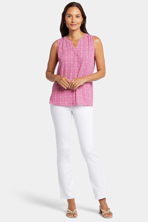 Nydj Sleeveless Pintuck Blouse