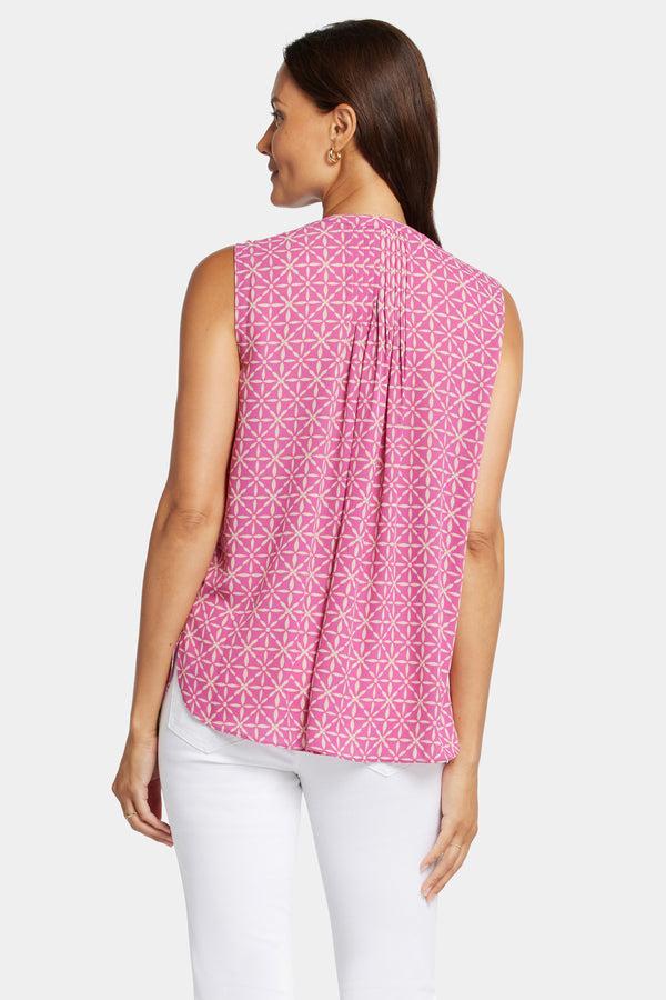nydj Sleeveless Pintuck Blouse