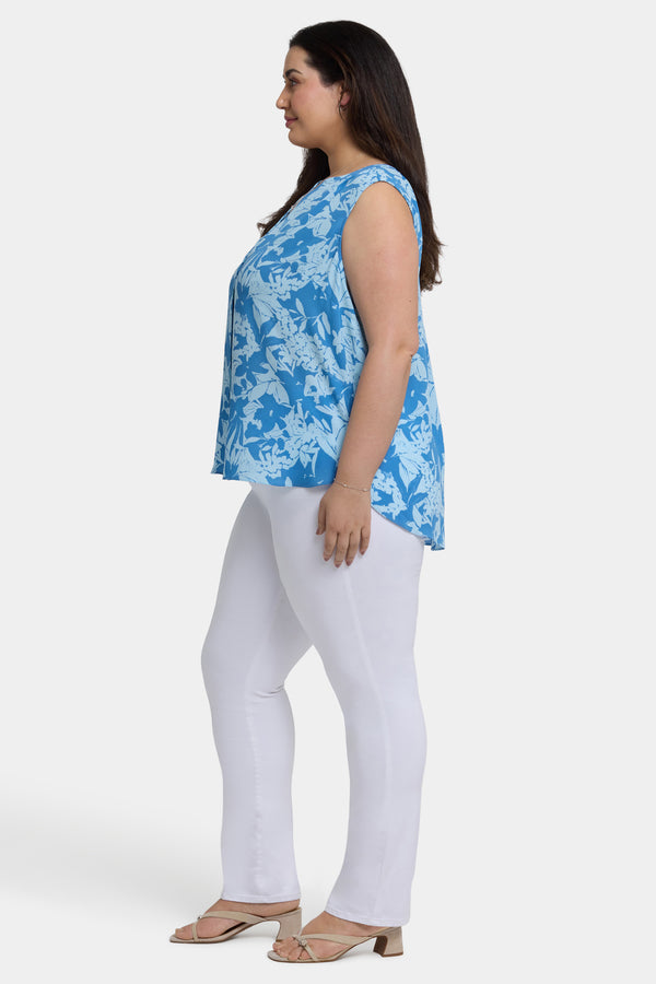 Nydj Sleeveless Pintuck Blouse In Plus Size