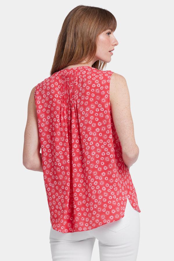 nydj Sleeveless Pintuck Blouse